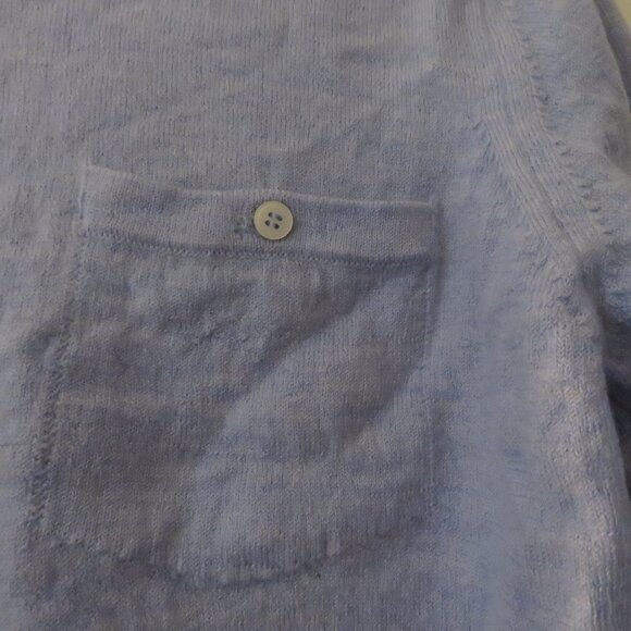 OUTERKNOWN Palisades Pocket Button Crew Merino Wool Sweater in Pale Blue Size L - Picture 6 of 15